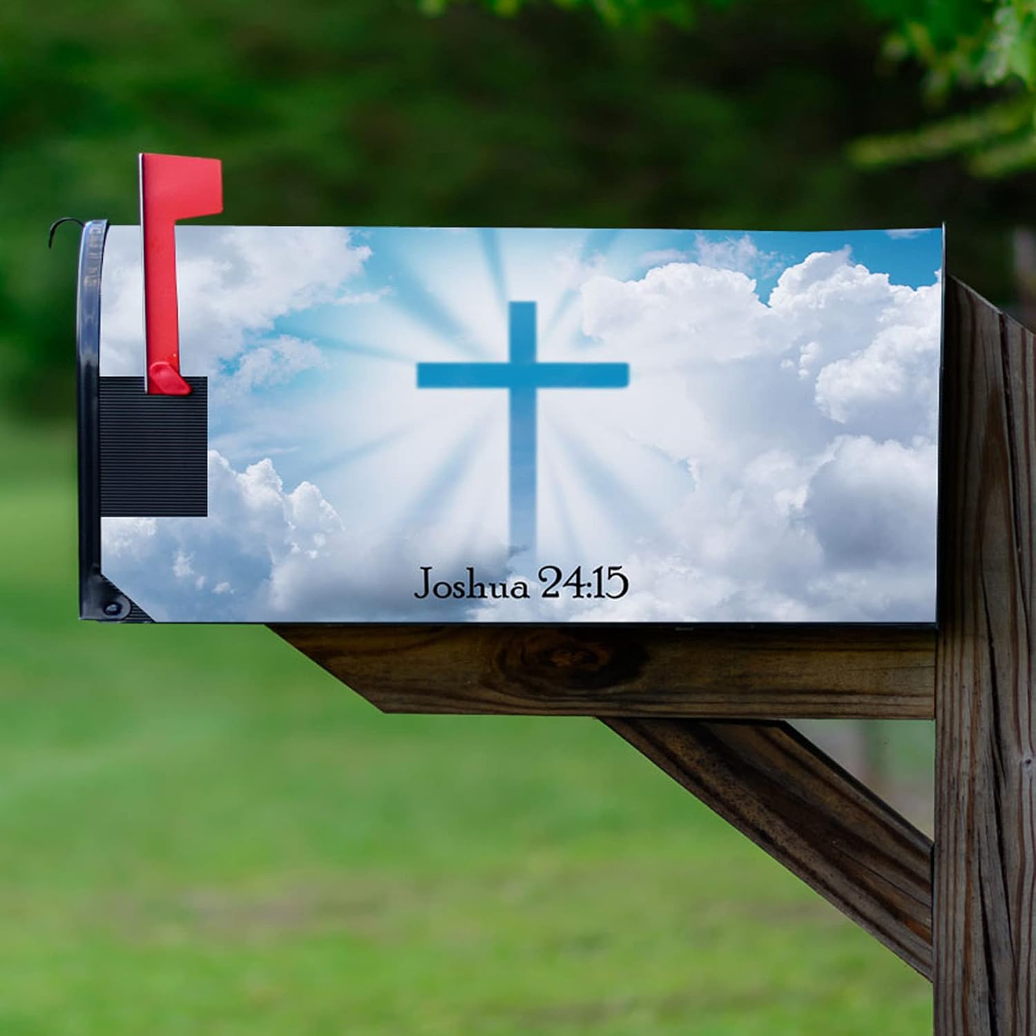 VWAQ Christian Mailbox Covers Magnetic Religious Home Decor - MBM53 (25.5" H X 20.75" W)