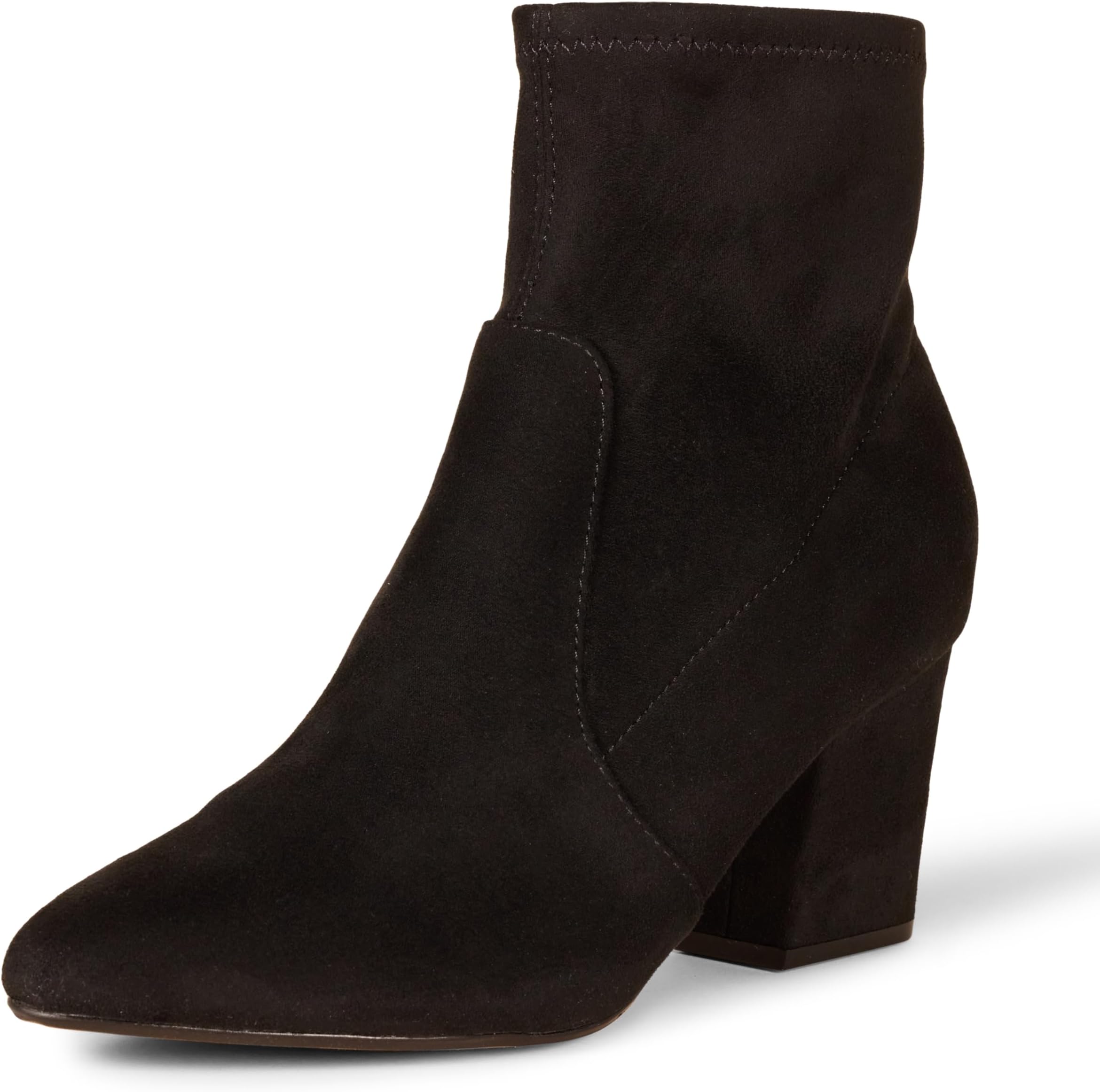 Women's Fitted Stretch Ankle Boots with Block Heel
