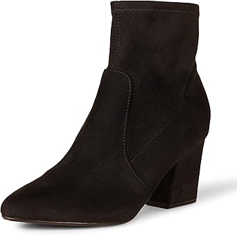 Amazon Essentials Women's Fitted Stretch Ankle Boots with Block Heel