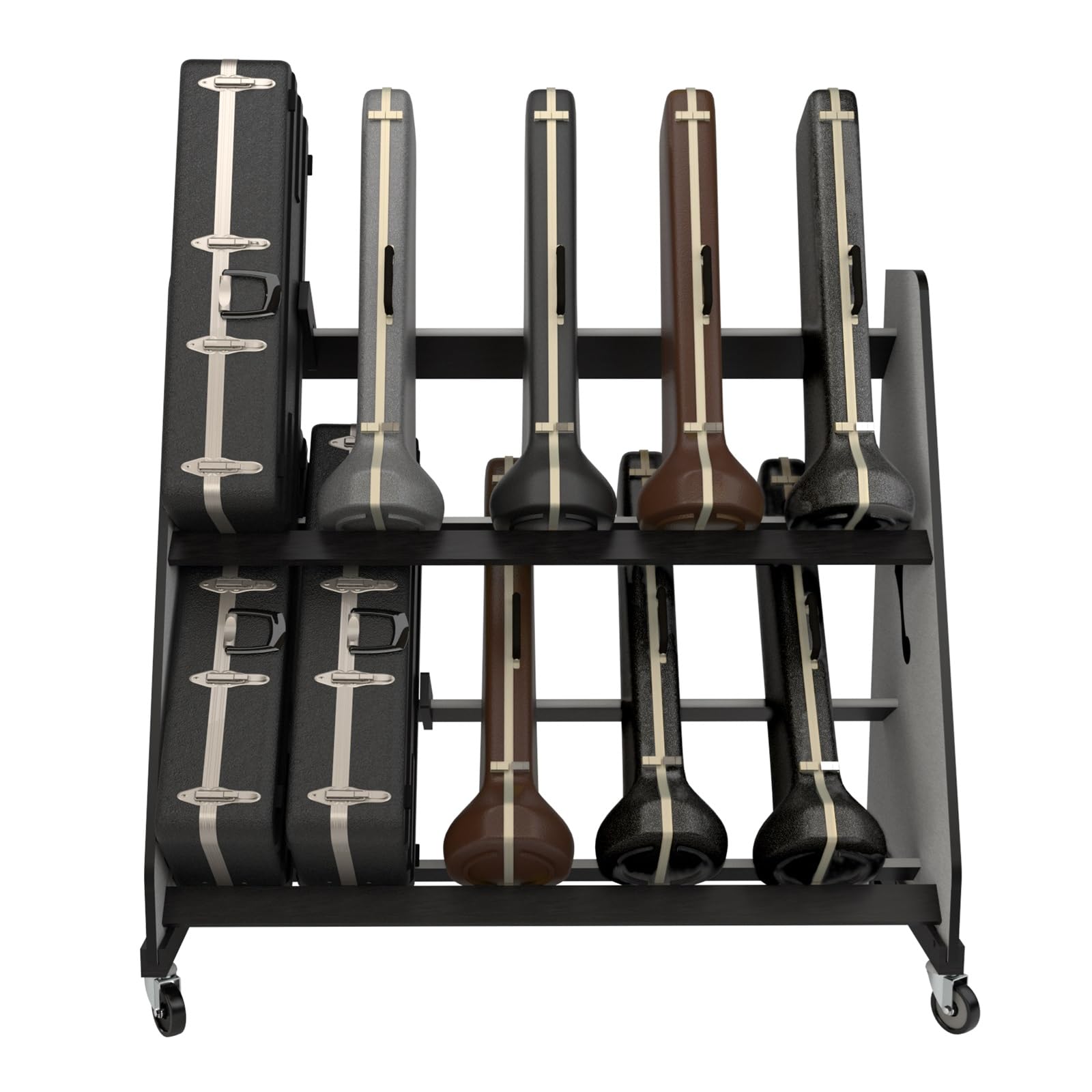 A&S Crafted Products The Band Room Trombone Case Storage Rack for Music Teachers | Space-Saving, Mobile Storage Solutions for Your Music Classroom