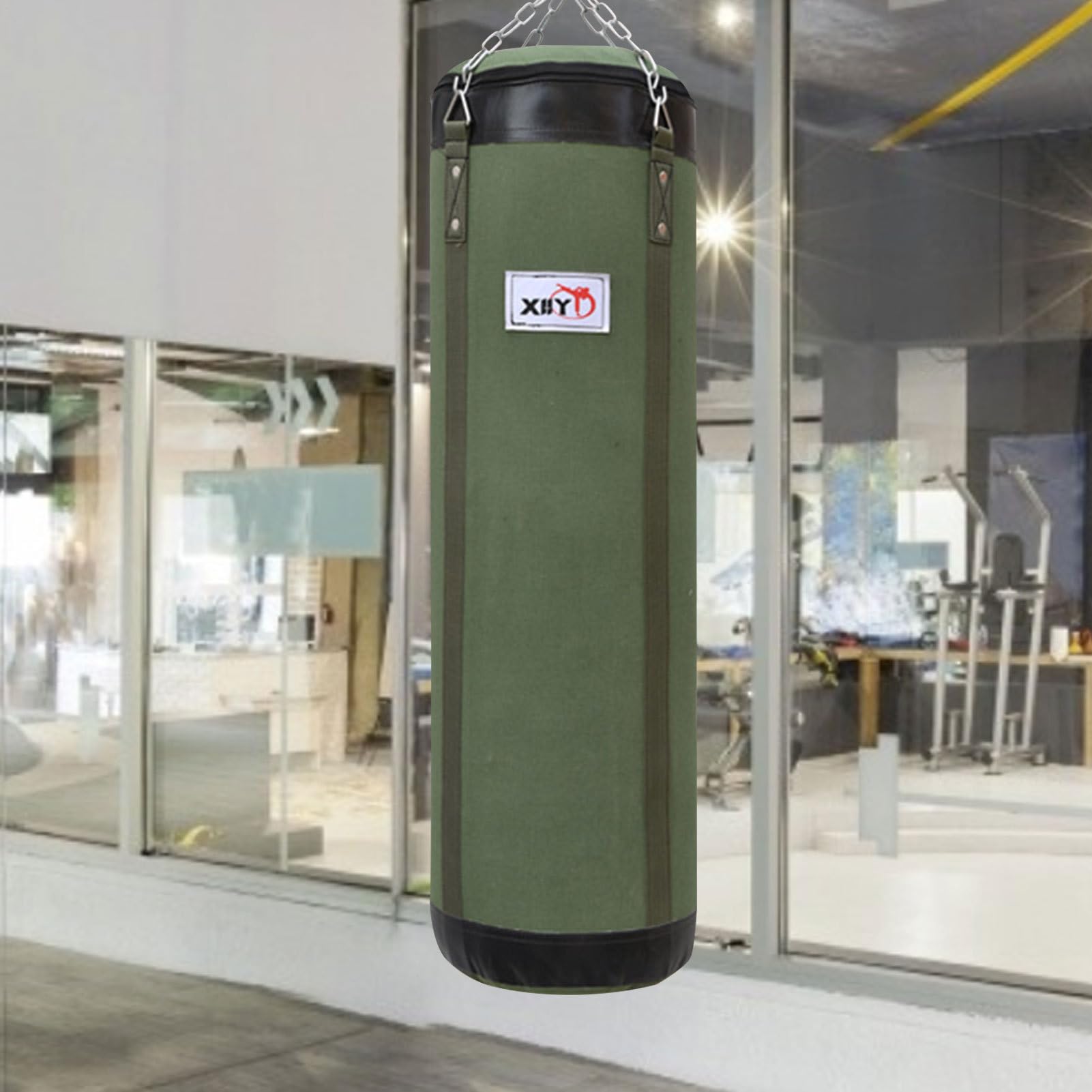 Borsa da punzonatura vuota - Borsa da boxe in tela con catena in metallo