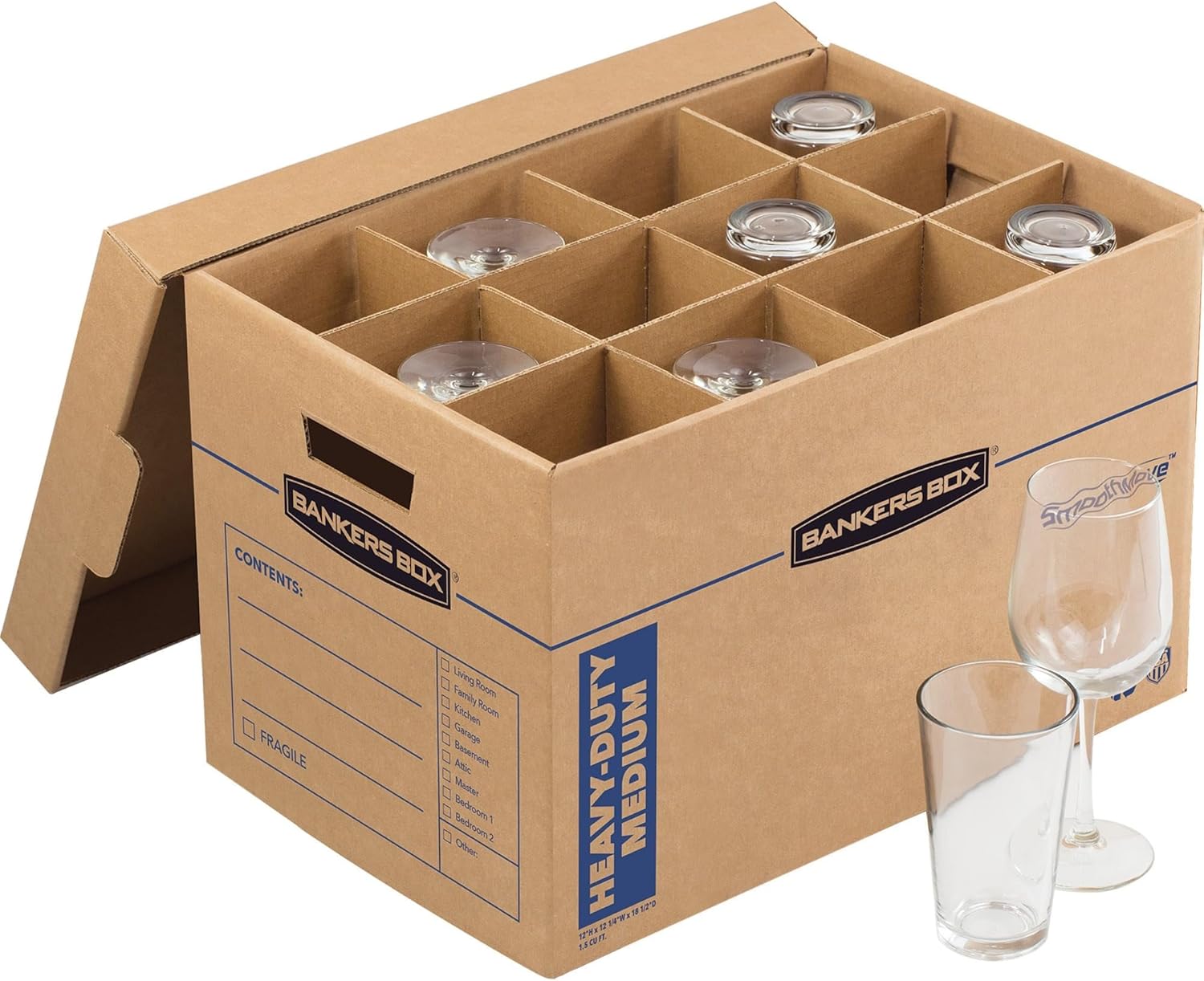 Bankers Box Kitchen Kit Moving Box 1 Pack, Dividers and Cush...