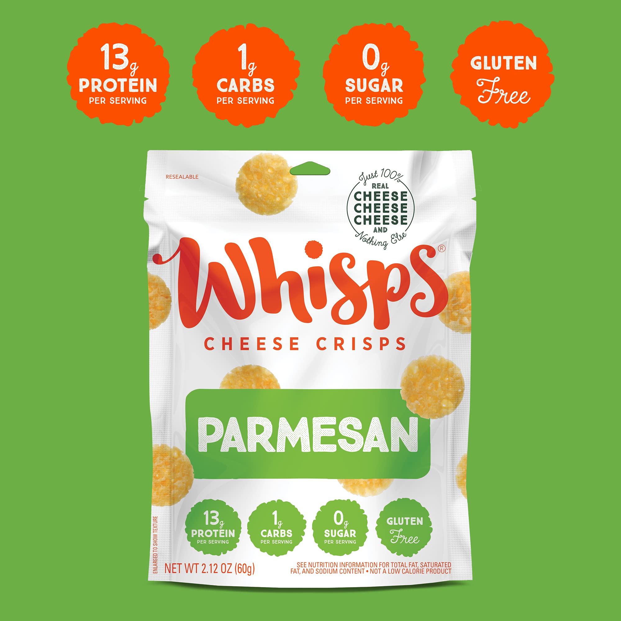 Whisps Cheese Crisps Parmesan, Asiago, Tomato Basil, BBQ, & Cheddar