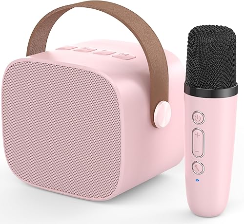 MEGUO Mini máquina de karaoke, juguetes divertidos, regalos de cumpleaños de Navidad para niños de 4 a 12 años, niñas, niños, adultos, micrófono de