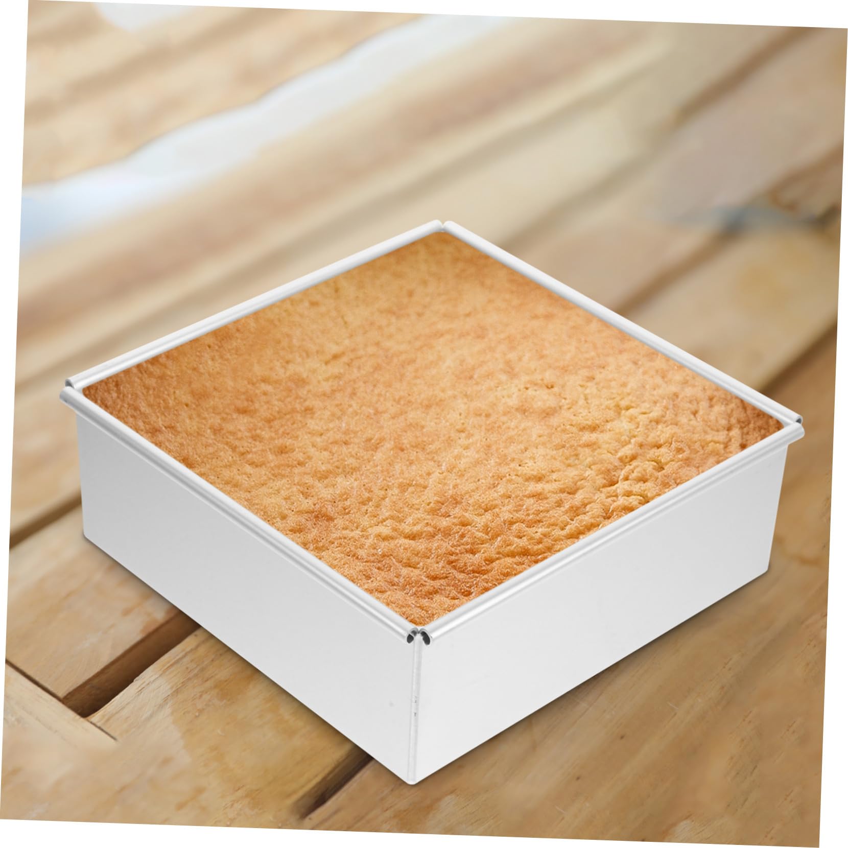 VOSAREA 2pièces Lot De Moules Carrés Antiadhésifs Avec Fond Amovible Pour Gâteaux Chiffon Mousse Et Brownies