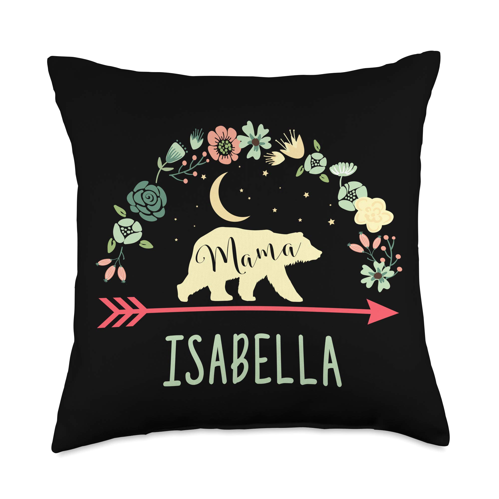 Mama Bear Isabella Name GiftsIsabella Name Gift Personalized Mama Bear Home Decor Throw Pillow, 18x18, Multicolor