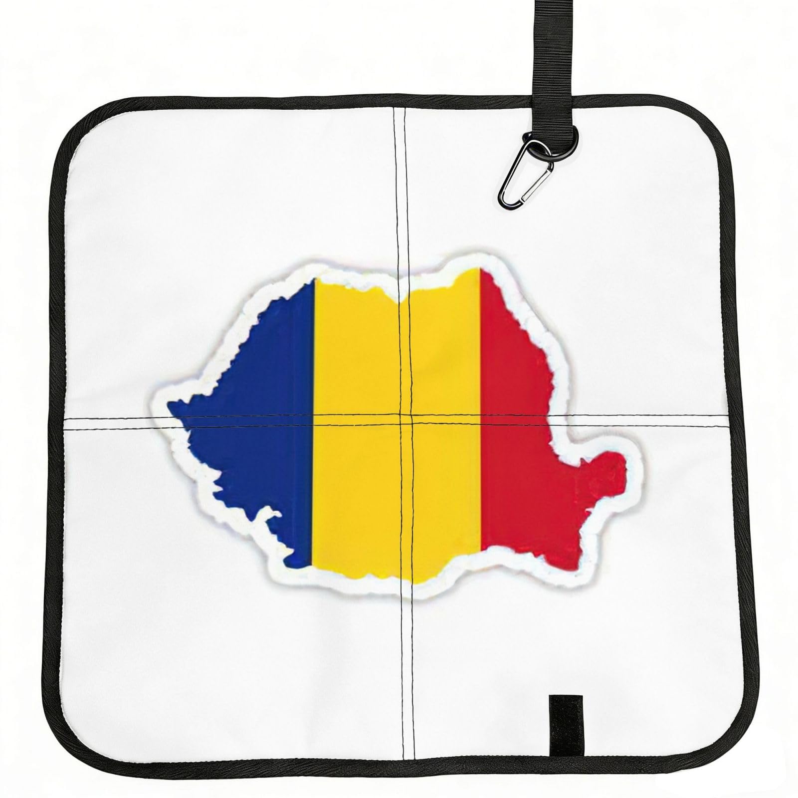 bghdfa Romania Flag Map Print Outdoor Sitting Mat Waterproof Oxford Cloth Seat Cushion Folding Foam Camping Seat For Picnic