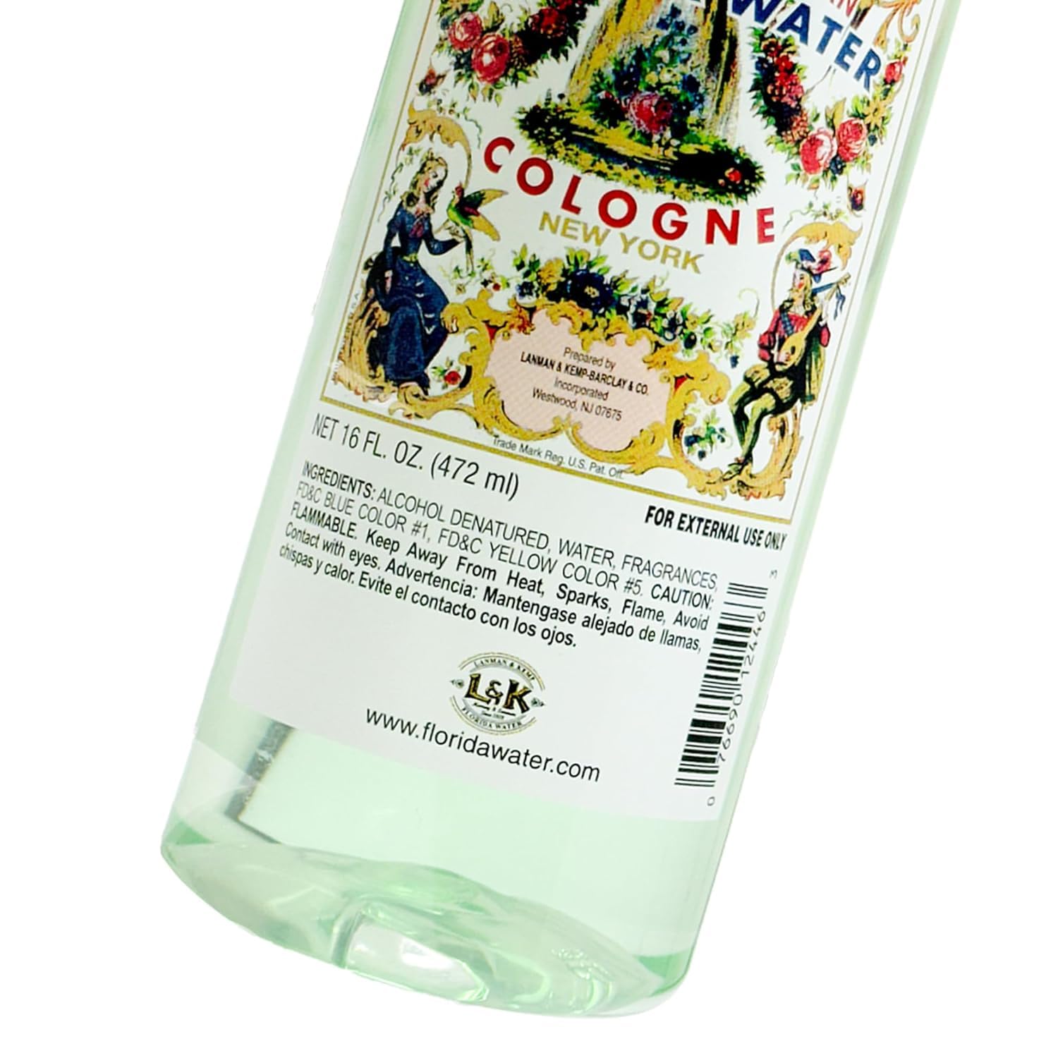 Lanman & Kemp Florida Water, 16 Fl Oz, Pack of 3, Floral Lemon Scent, Unisex