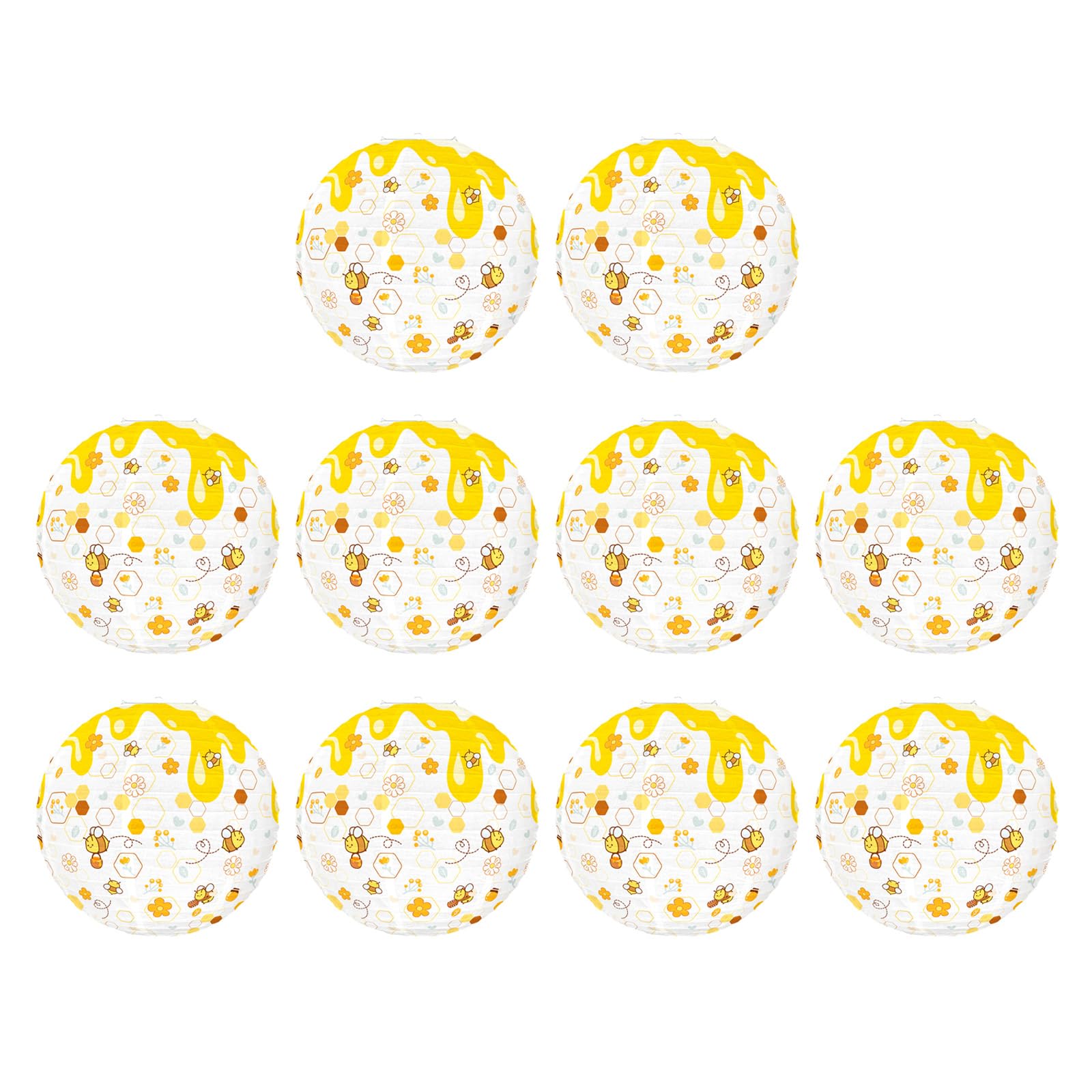 Msioytog 10Pieces Honeybees Paper Lights Birthday Party Light Present for Enthusiasts and Event Planners Party Hanging Decorations Birthday Light
