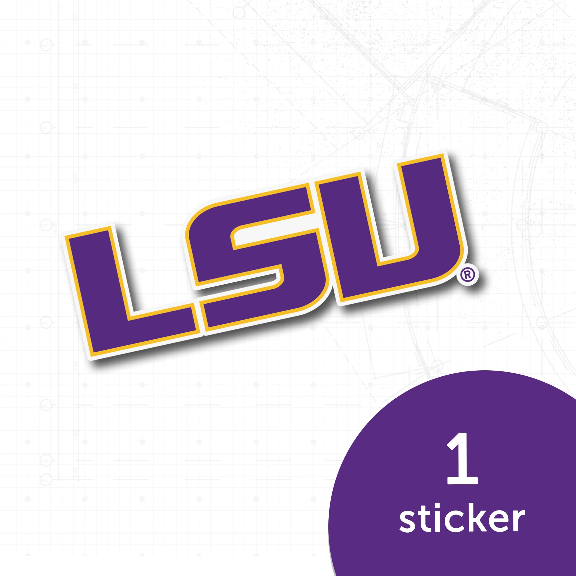 Desert Cactus LSU Tigers Geaux Vinyl Decal - 16 Inch, Officially Licensed Sticker For Laptop, Car, Water Bottle - View #5