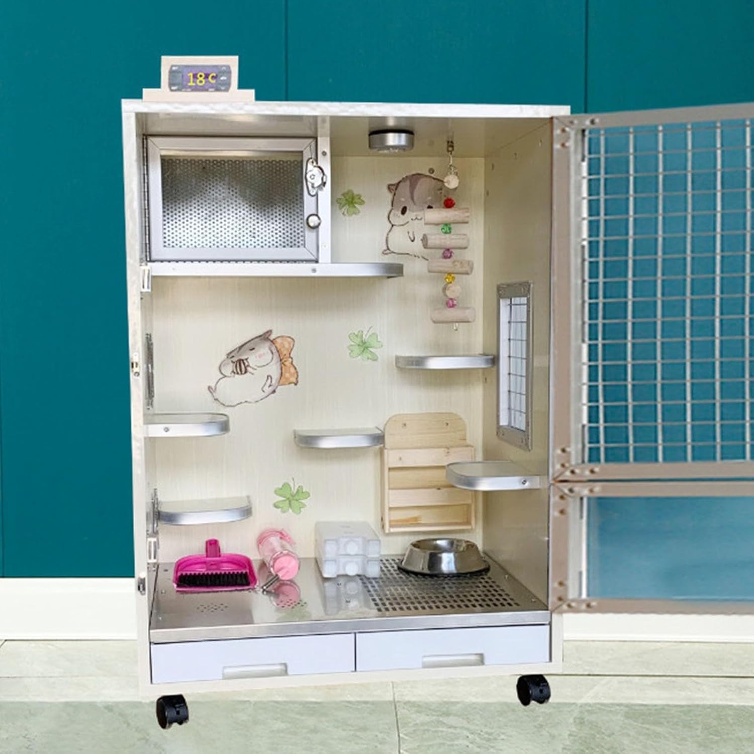 ラスト1点 最終値下げ 木製ケージ アクリルドア 120 小動物用 チンチラ