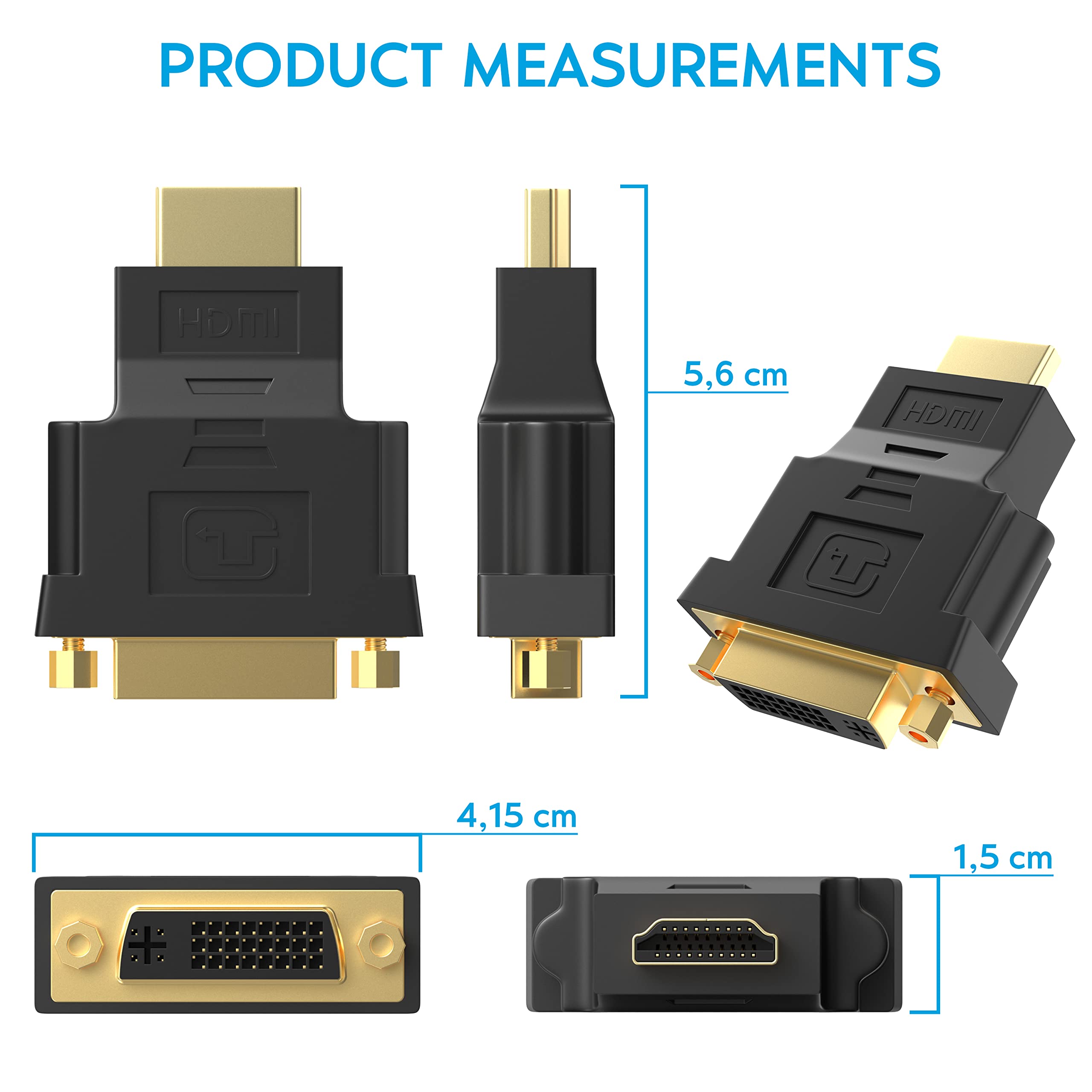 ADATTATORE HDMI MINI C MASCHIO - DVI 24 5 FEMMINA 20 - Foto 9