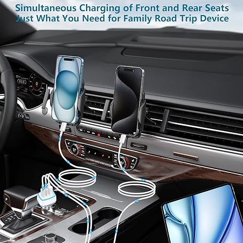 Miniatura 9 de USB C Car Charger, KYOHAYA 2Pack 3-Port 67W Dual USB-C&USB-A Car Power Adapter PDQC3.0 Type-C Fast Car Charging Cigarette Lighter for iPhone 1616
