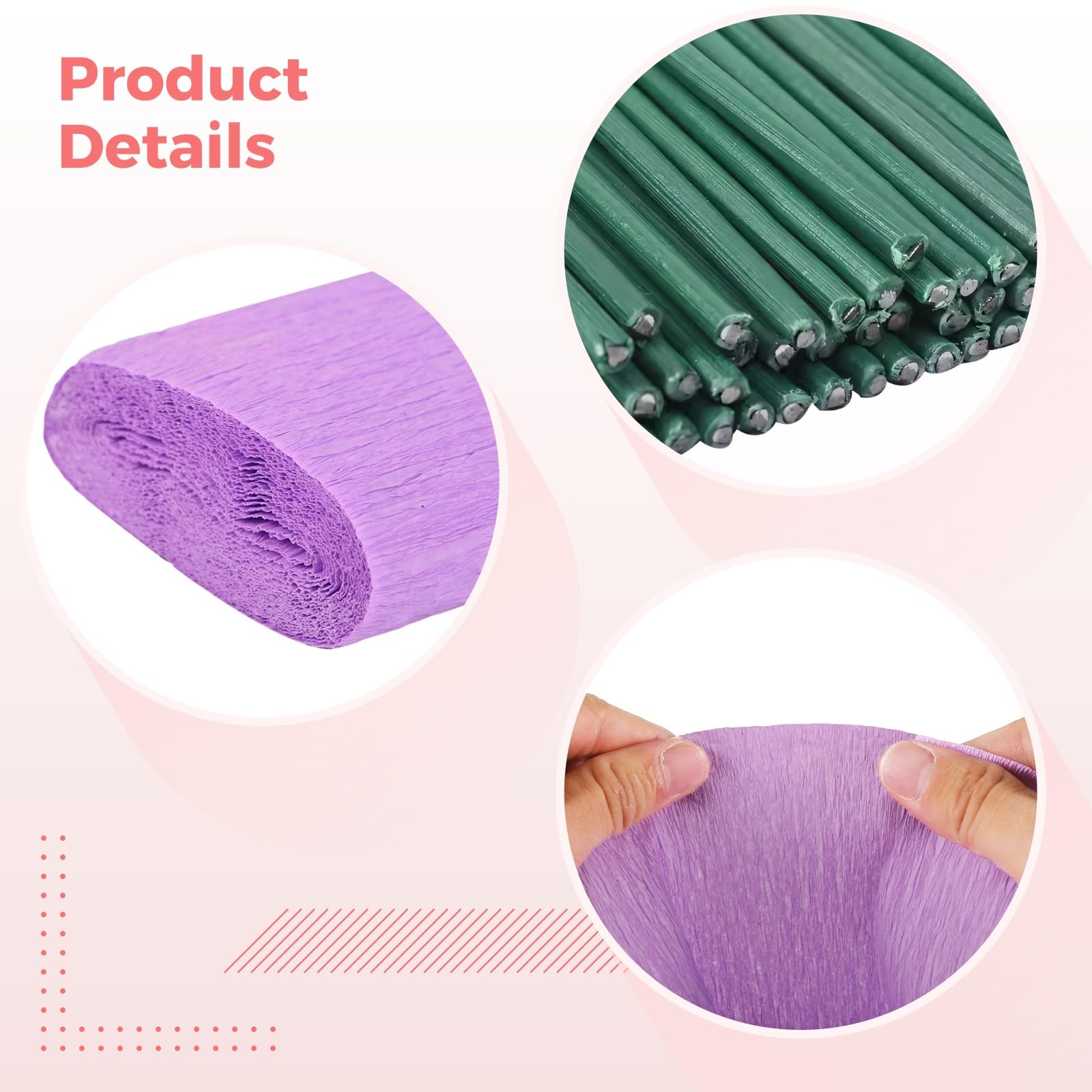 Lot de 12 rouleaux de papier crépon italien, 12 couleurs, extra longues pour fabrication de fleurs, loisirs créatifs, décorations de fête de mariage et fleurs en papier