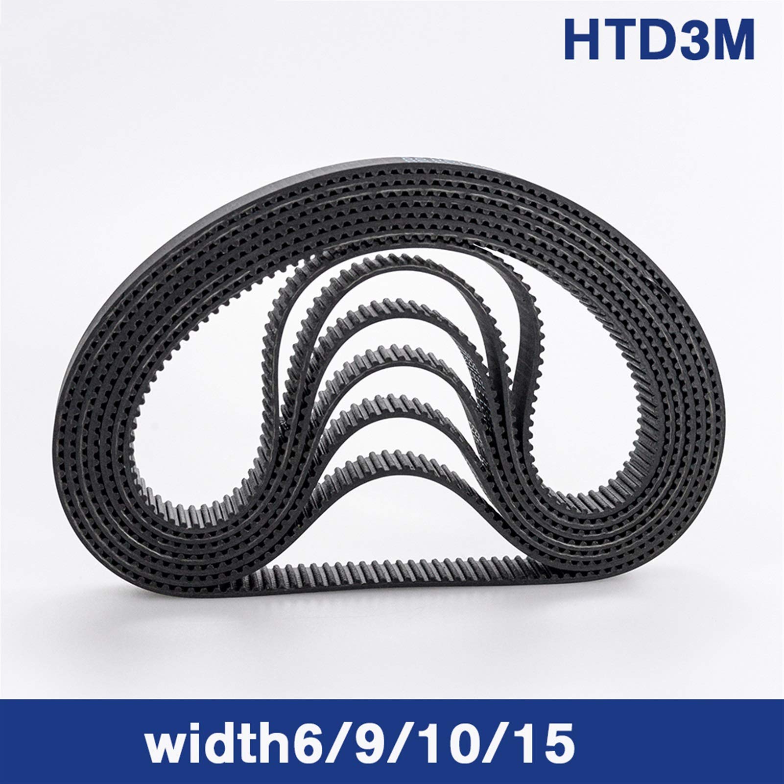 2 pezzi HTD3M-426 Larghezza 10mm Cinghia sincrona in