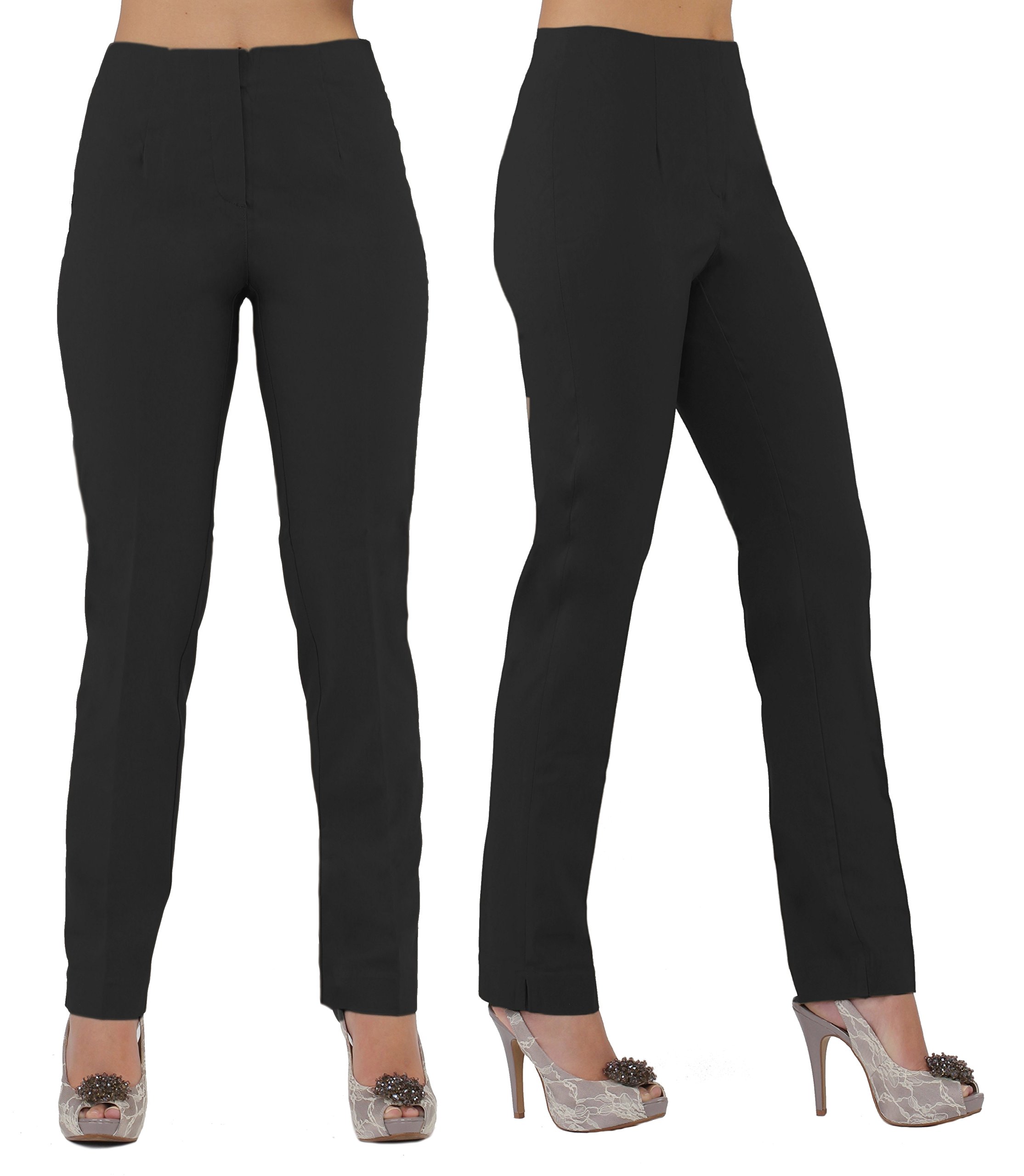 LIOR PARIS Womens Diana Straight Fit Pull-on Trouser Pant for Work in The Famous LIZE Fit
