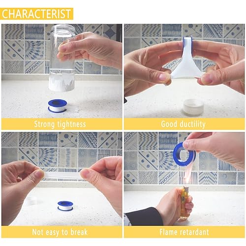 Miniatura 5 de 8 rollos de cinta de teflón de 12 pulgada de ancho x 520 pulgadas de largo para cinta de fontaneros cinta de PTFE cinta de sellado cinta de sellado