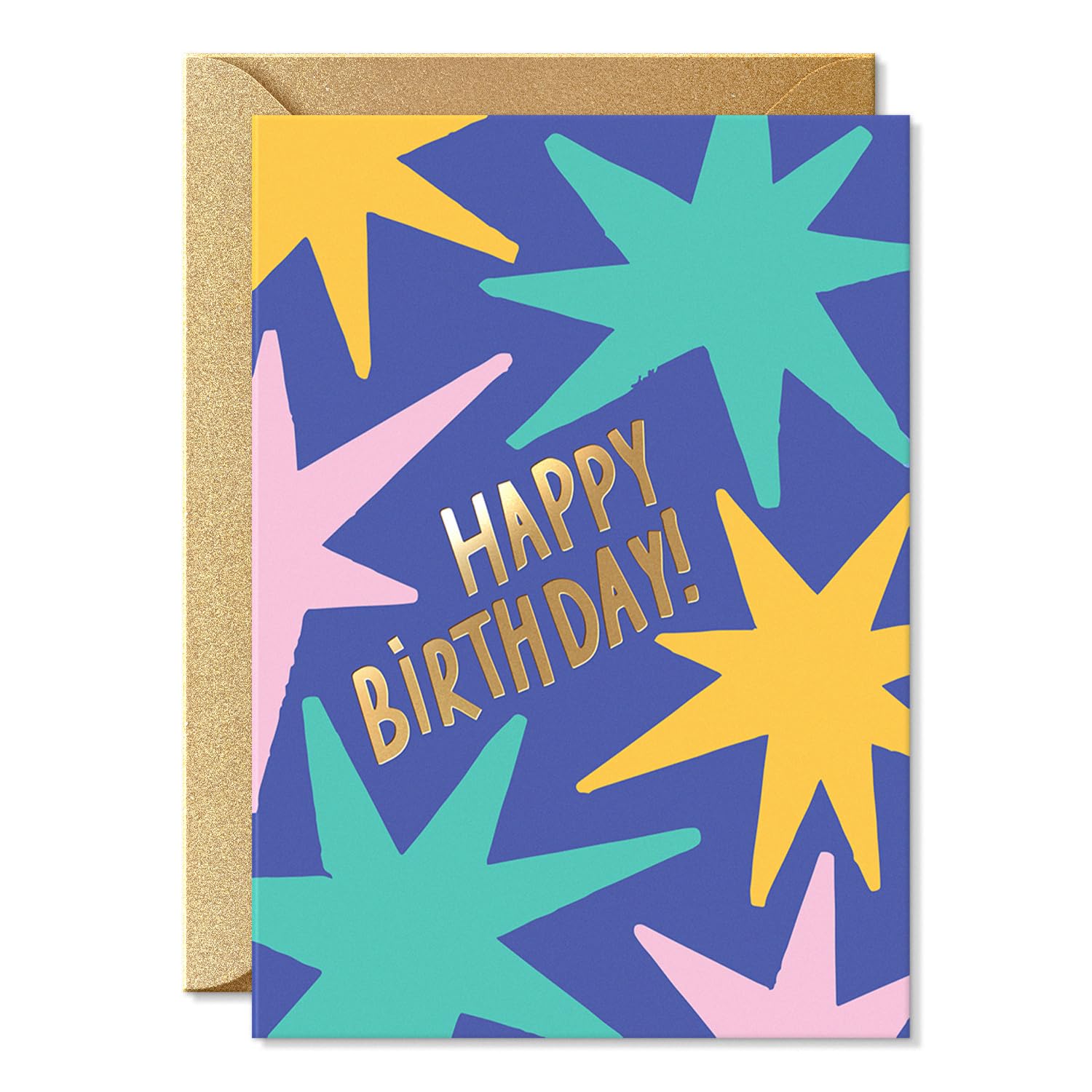 Sweetzer & Orange Birthday Card with Envelope, 5x7, Single Fun Happy Birthday Card for Men, Women, Friends & Family – Message Written Inside - Unique