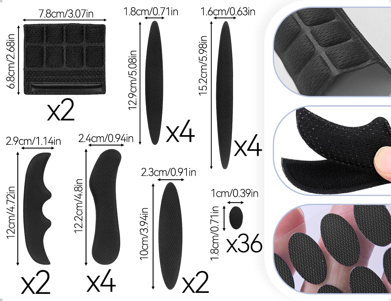 Lot de 2 Coussinets de Casque de Vélo, Coussinets de Rechange Universels en Mousse, pour Vélos, Motos, Trajets Quotidiens et VTT (Noir)