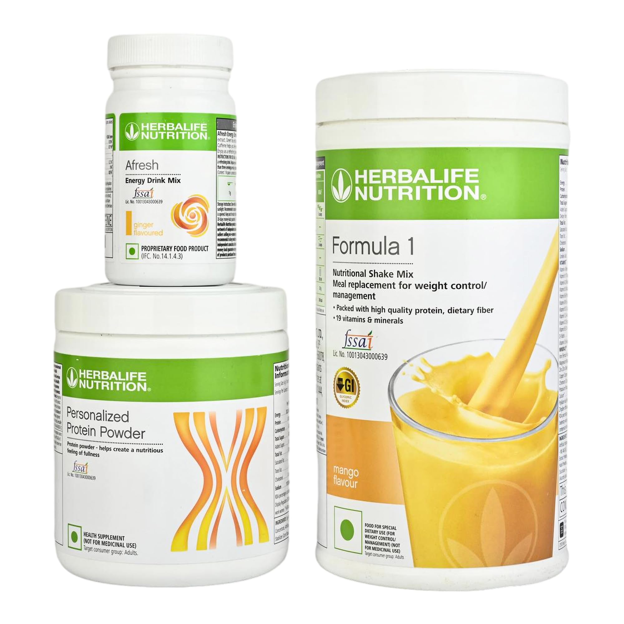 herbalife weight loss program package- mango 500 g, protein 200 g, afresh drink 50 g (Ginger)