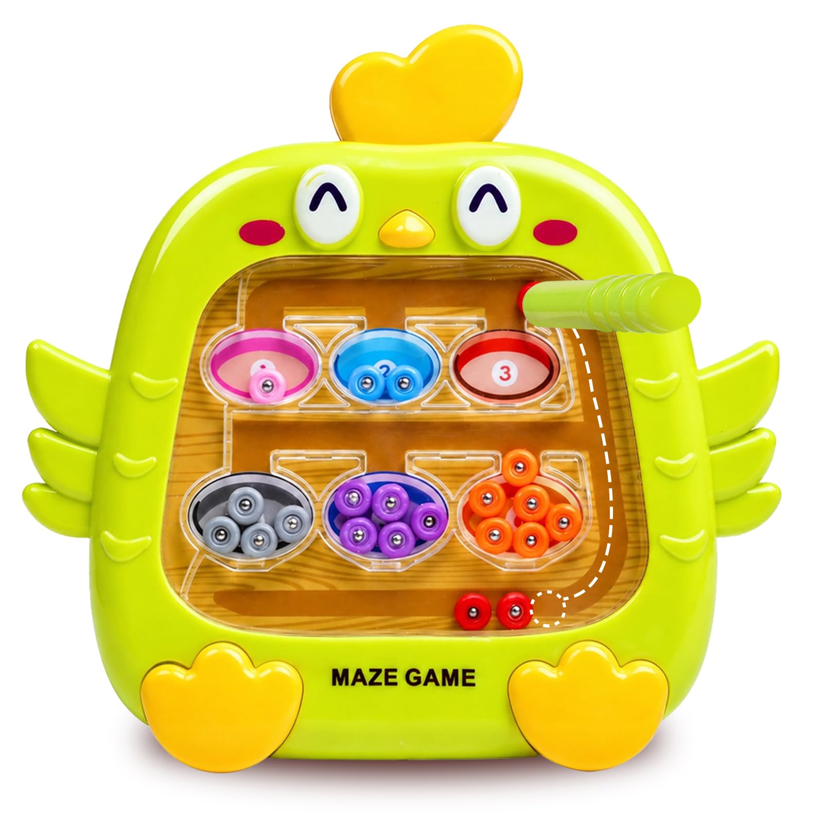 Magnetic Colour and Number Maze | Montessori Sorting Board Puzzle, Fine Motor Skills Toy, Educational Learning Gift for Toddlers Ages 3+, Boys Girls