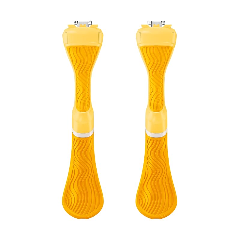 Dollar Shave Club para mulheres — Cabos de reposição amarelos para barbeador, pacote com 2