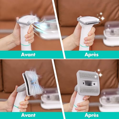 Neakasa P1 PRO Kit per toelettatura e aspirazione a Vuoto per Animali Domestici, Tosatrice per Cani e Gatto Pelo Lungo Professionale (Bianco) - 3