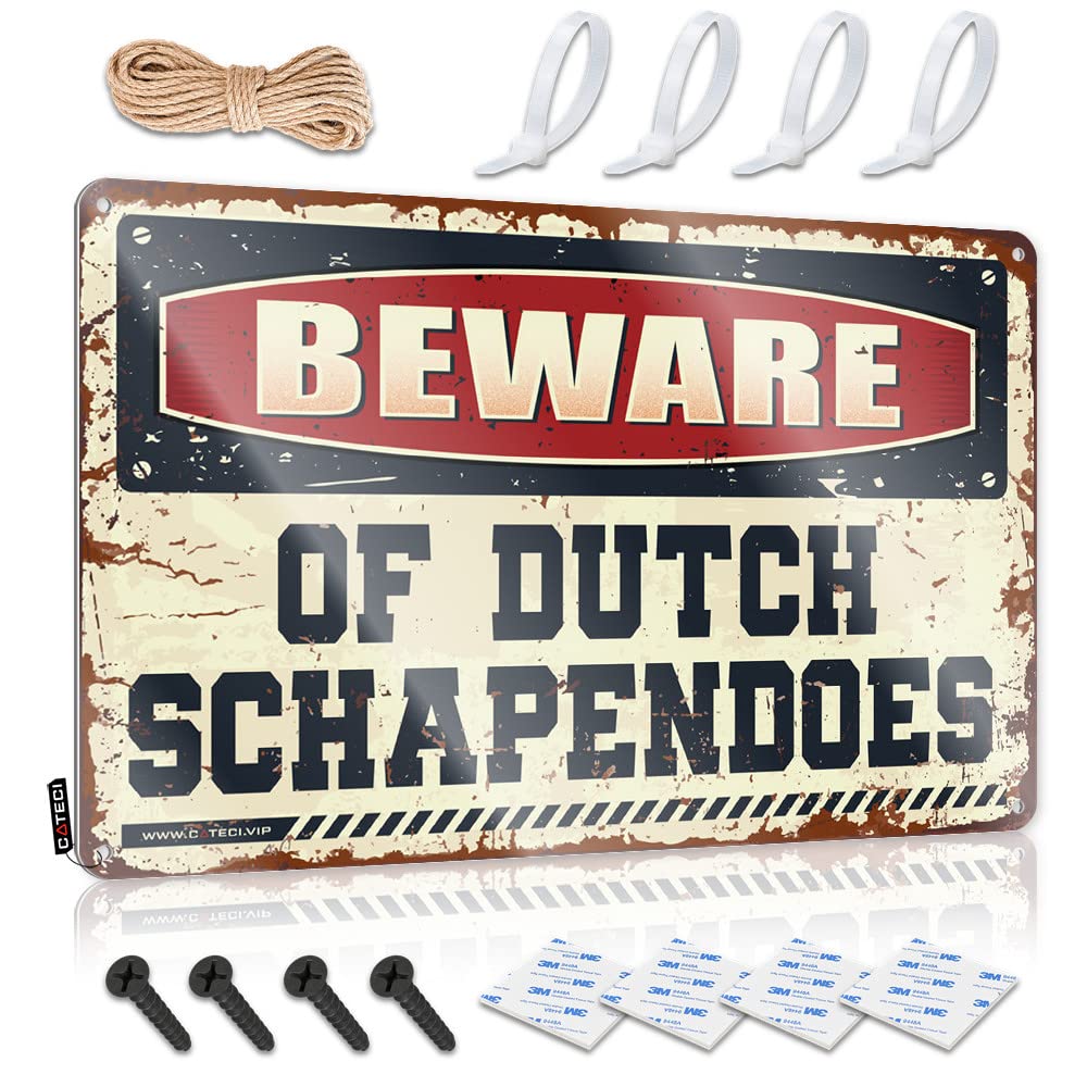 Funny Warning Signs Beware Of Dutch Schapendoes Tin Sign Coffee Tin Sign Mancave Signs And Decor