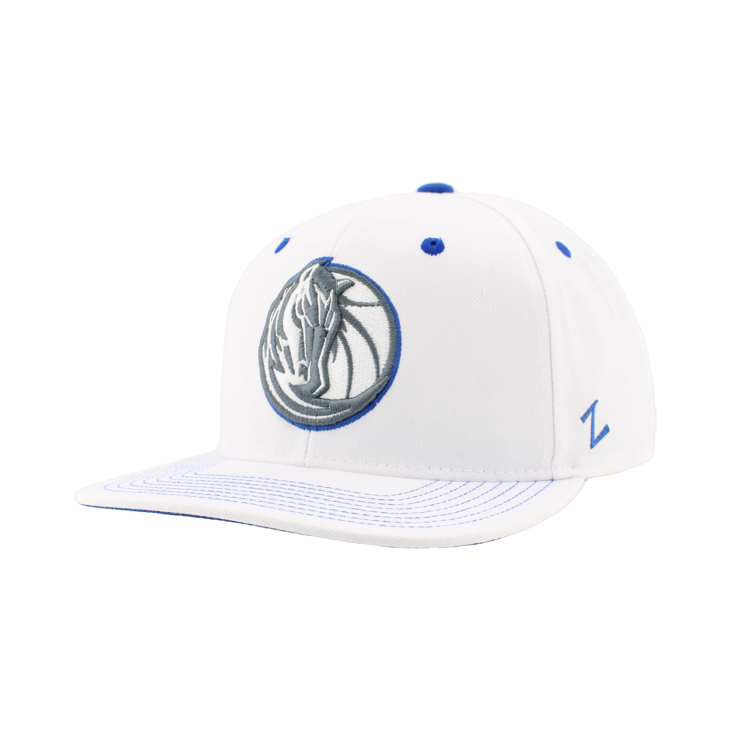 ZHATS Unisex's NBA Officially Licensed Adjustable Snapback Hat Flat Bill Z11 Pop White, One Size