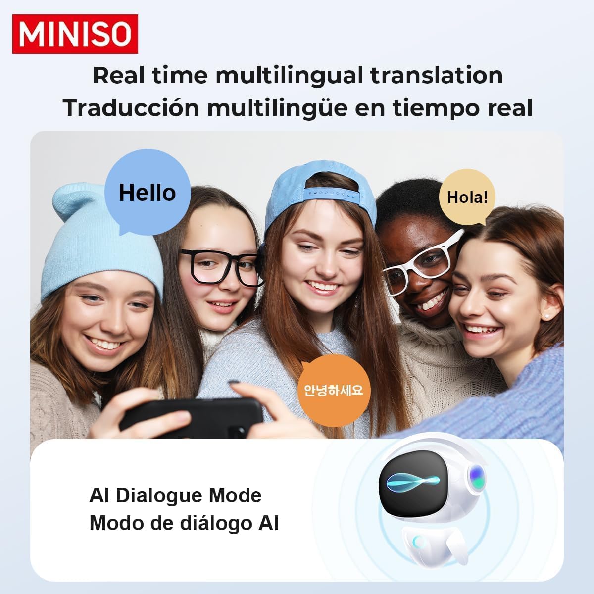 MINISO X28 OWS Translation Open Ear Wireless Bluetooth Earbuds Support 148 Languages Real Time Bluetooth Translation HiFi Sound Quality Sports Headphones IPX5 Waterproof with Microphone Green