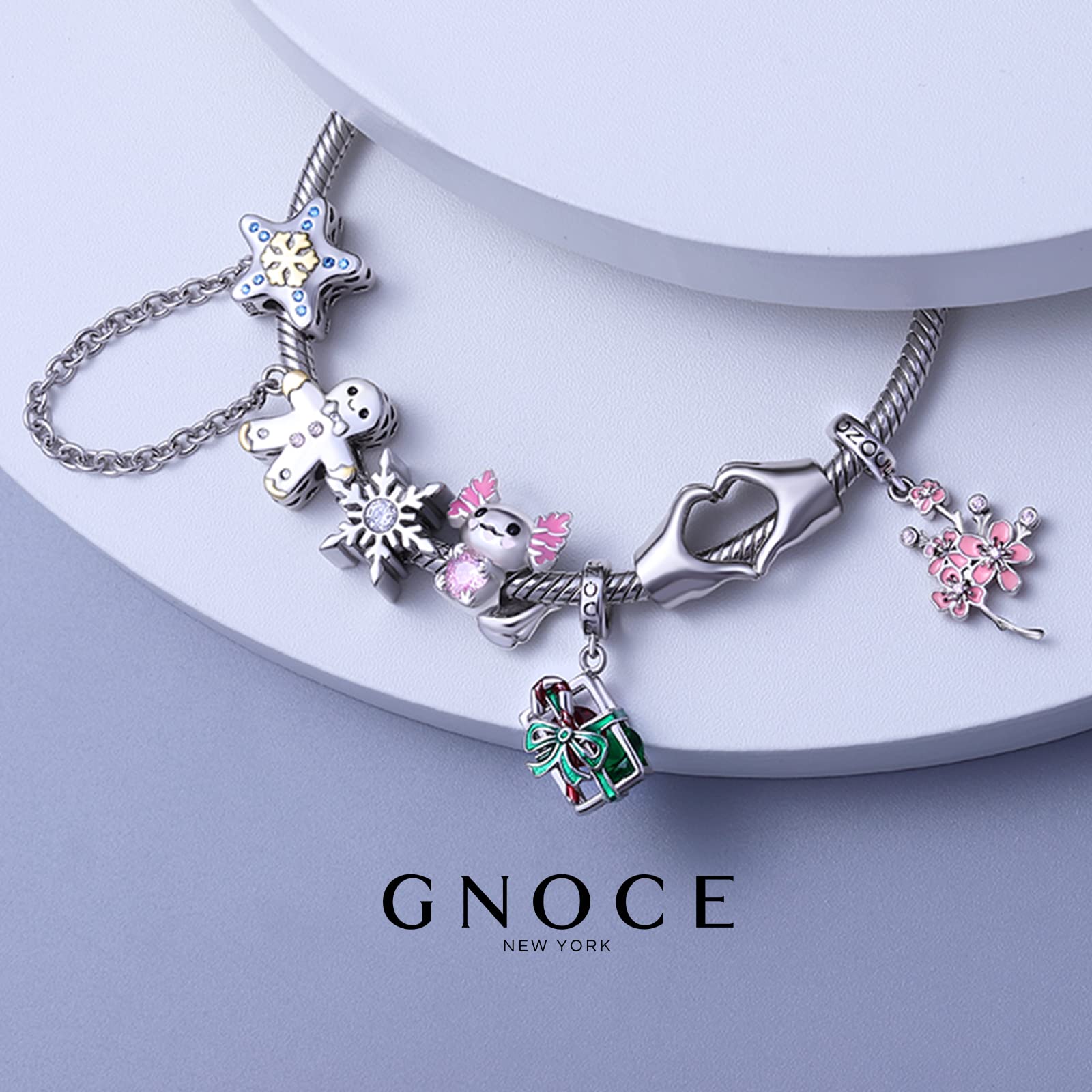 GNOCE Ciondolo a forma di cuore Axolotl messicano, in argento Sterling, adatto per braccialetto/collana per donne, ragazze, mogli, figlie