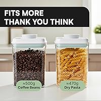 Vista 9 de Bop Top - Recipientes herméticos de almacenamiento de alimentos con tapa, paquete múltiple Juegos de recipientes de cocina Recipiente hermético