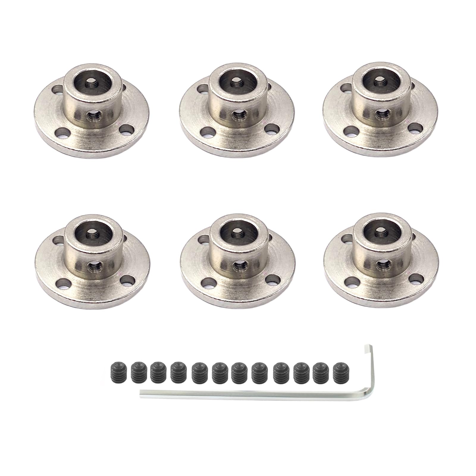 Rigid Flange Couplings - 6 Pcs for DIY Motors -1 Rigid Flange Couplings - 6 Pcs for DIY Motors -1