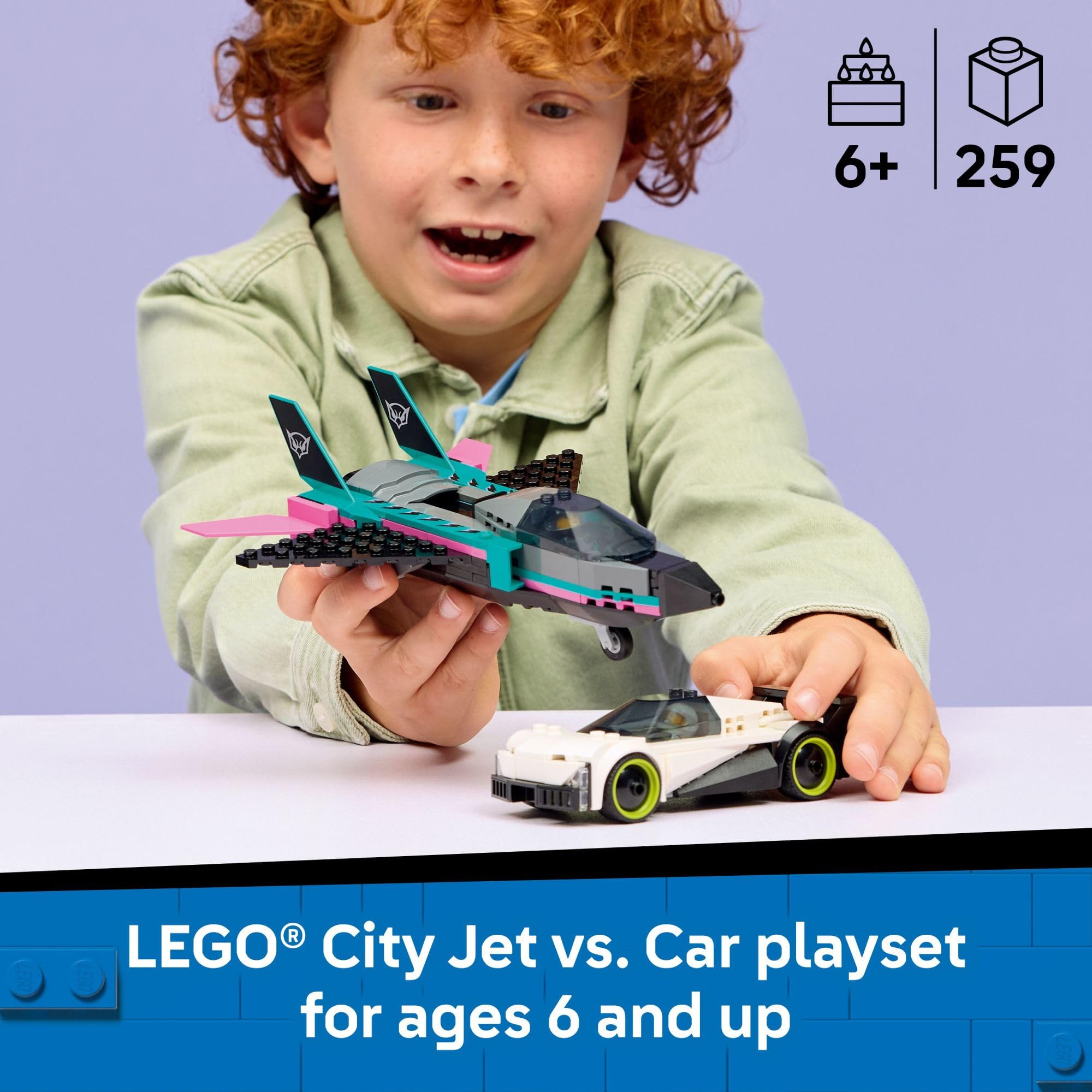 LEGO City Jato vs. Carro; Conjunto de Carros e Jato 60489 | Amazon