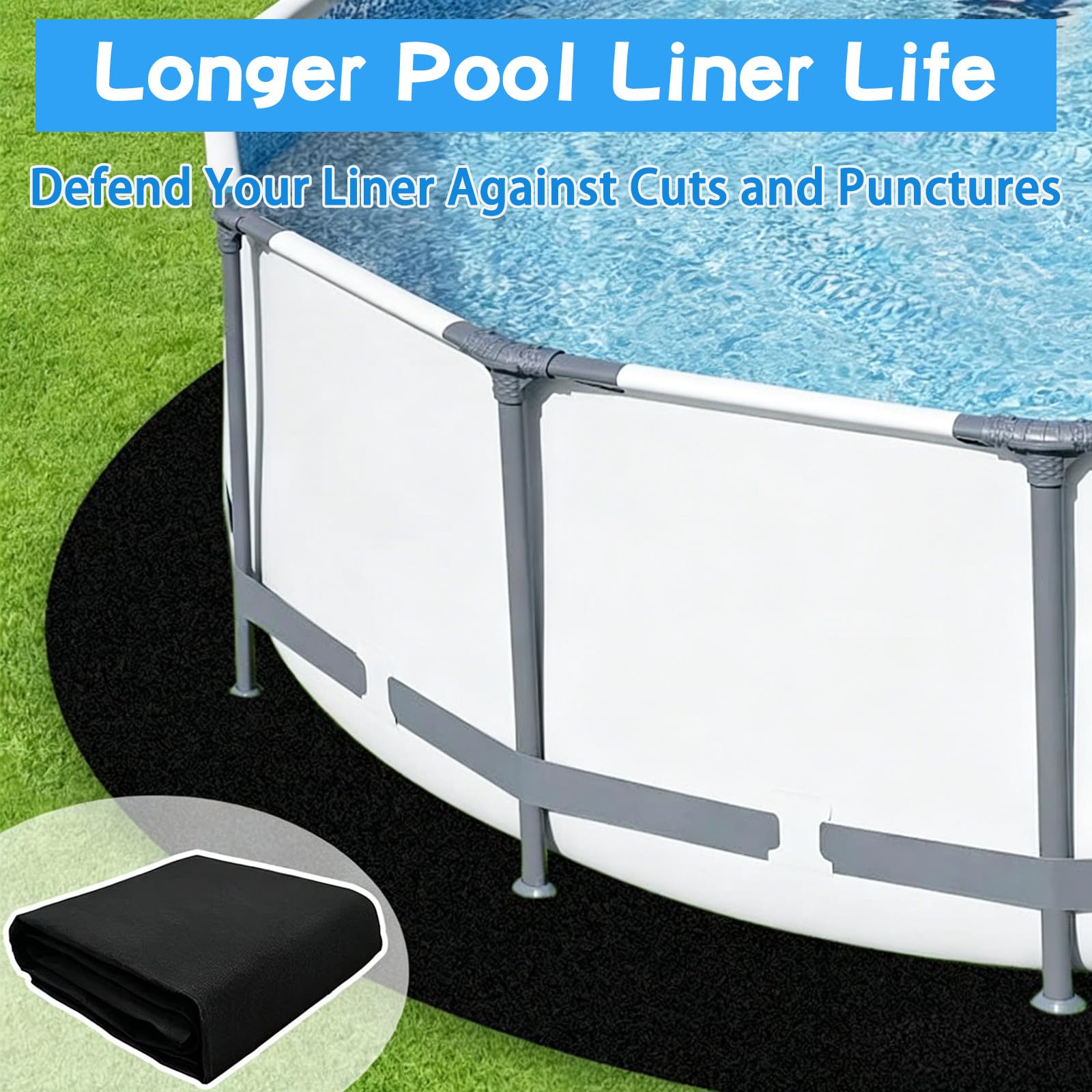 Tapis de Sol pour Piscine Ronde,Tapis de Bain à Remous 400 cm,Tapis de Sol Piscine Extérieur,Tapis de Protection Piscine,für Frame Pools,Pool Unterlage Outdoor,Hôtels,Villas