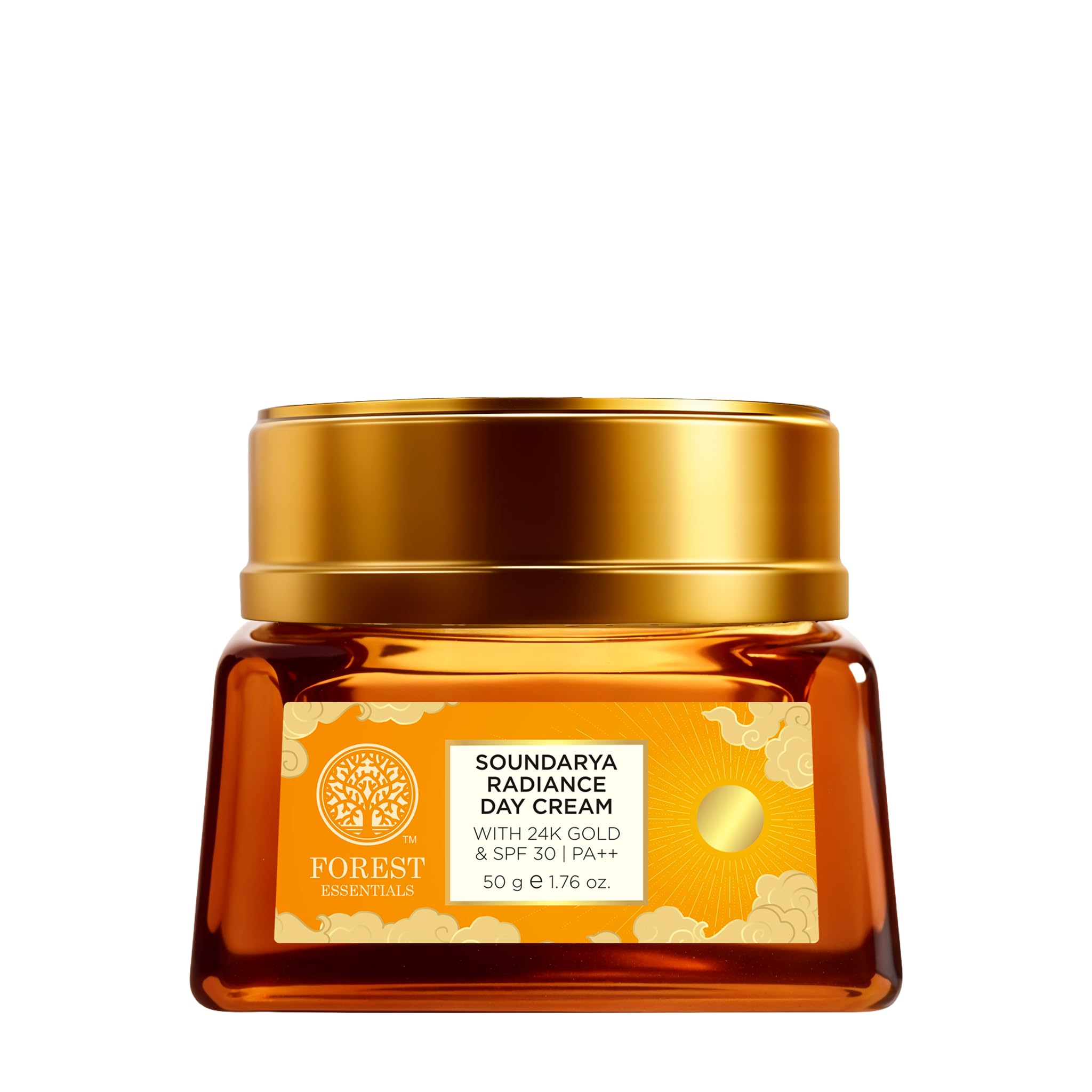 Forest Essentials Bestselling Soundarya Radiance Day Cream with 24K Gold & SPF 30 PA++ | Anti Ageing Moisturiser for Glowing Skin | For all skin types