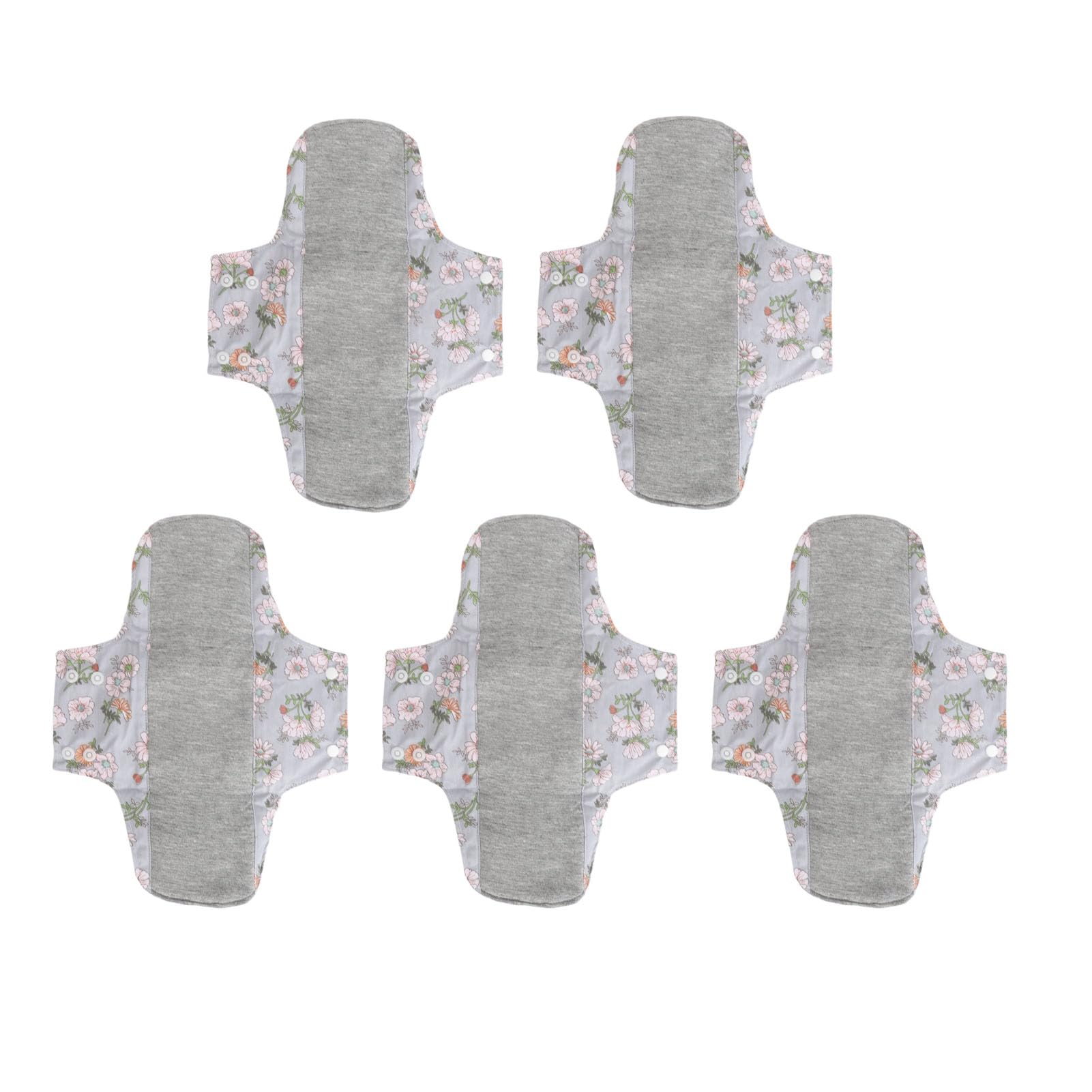 Sanitary Pads, 5PCS Washable Sanitary Pads Leak Proof Highly Absorbent Pure Cotton Reusable Menstrual Pad Sanitary Napkins Reusable Washable Sanitary