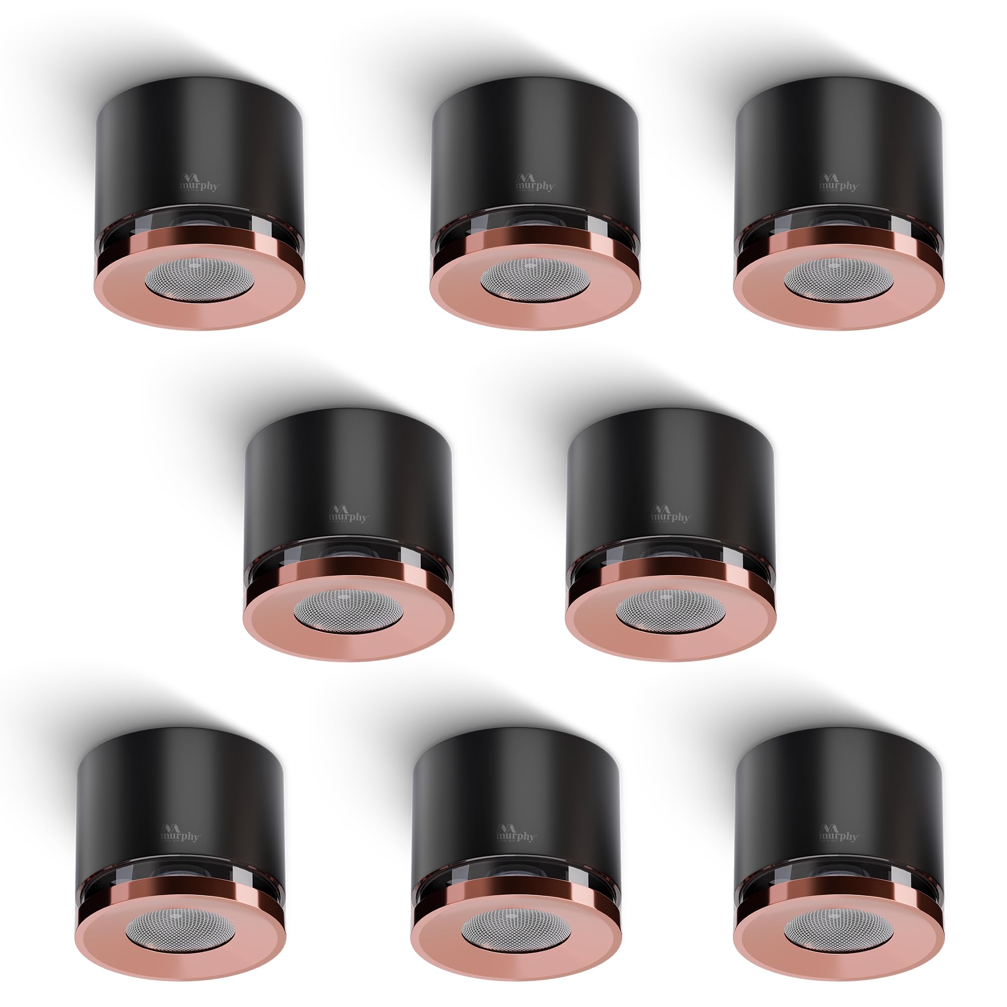 Murphy 3W LED Crystal Surface Mount Light | Warm White | Premium Cylindrical Design | Compact 40mm Height | Efficient Heat Conduction | BIS Approved | 2 Years Warranty | Pack of 8