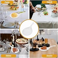 Vista 6 de Luxshiny Plato para servir con mango de 9.44 x 5.31 pulgadas, plato de postre con mango de fácil agarre para aperitivos y vajilla de cocina