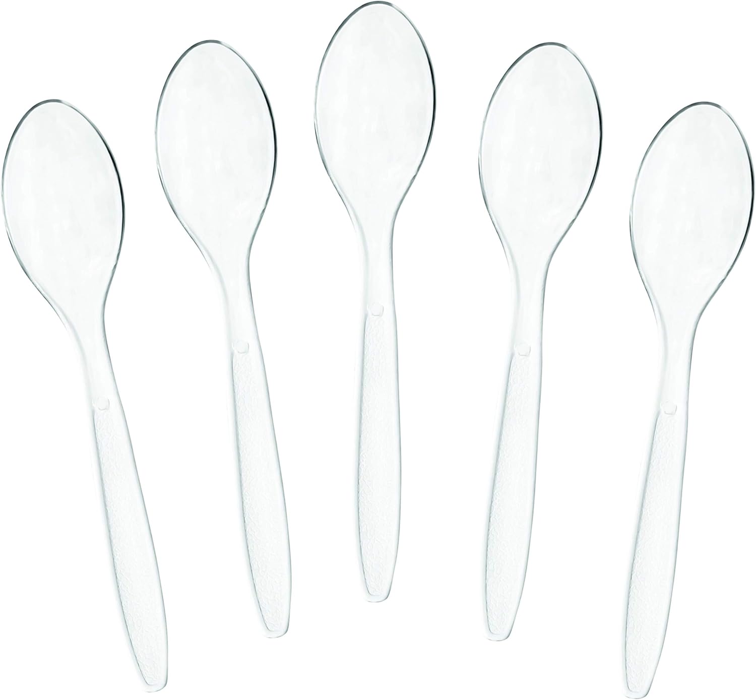 Plasticpro Disposable Clear Plastic Tea Spoons Heavyweight Utensils