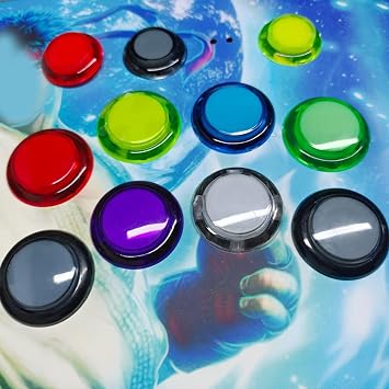 10Pcs Arcades Push Button Video Game Console Start Cion Switches 24mm/30mm Game Start Resetting Switches Controller For Arcade Game Machine