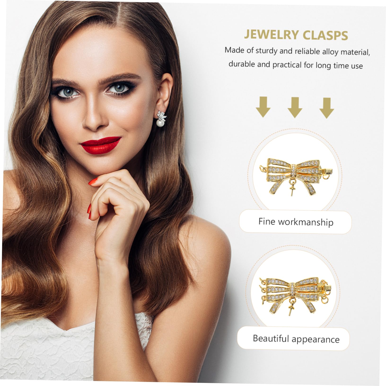 Didiseaon 8piezas Conector De Collar y Pulsera De Cierre De Accesorios De Joyería Para Pulseras y Collares Multi-hebras
