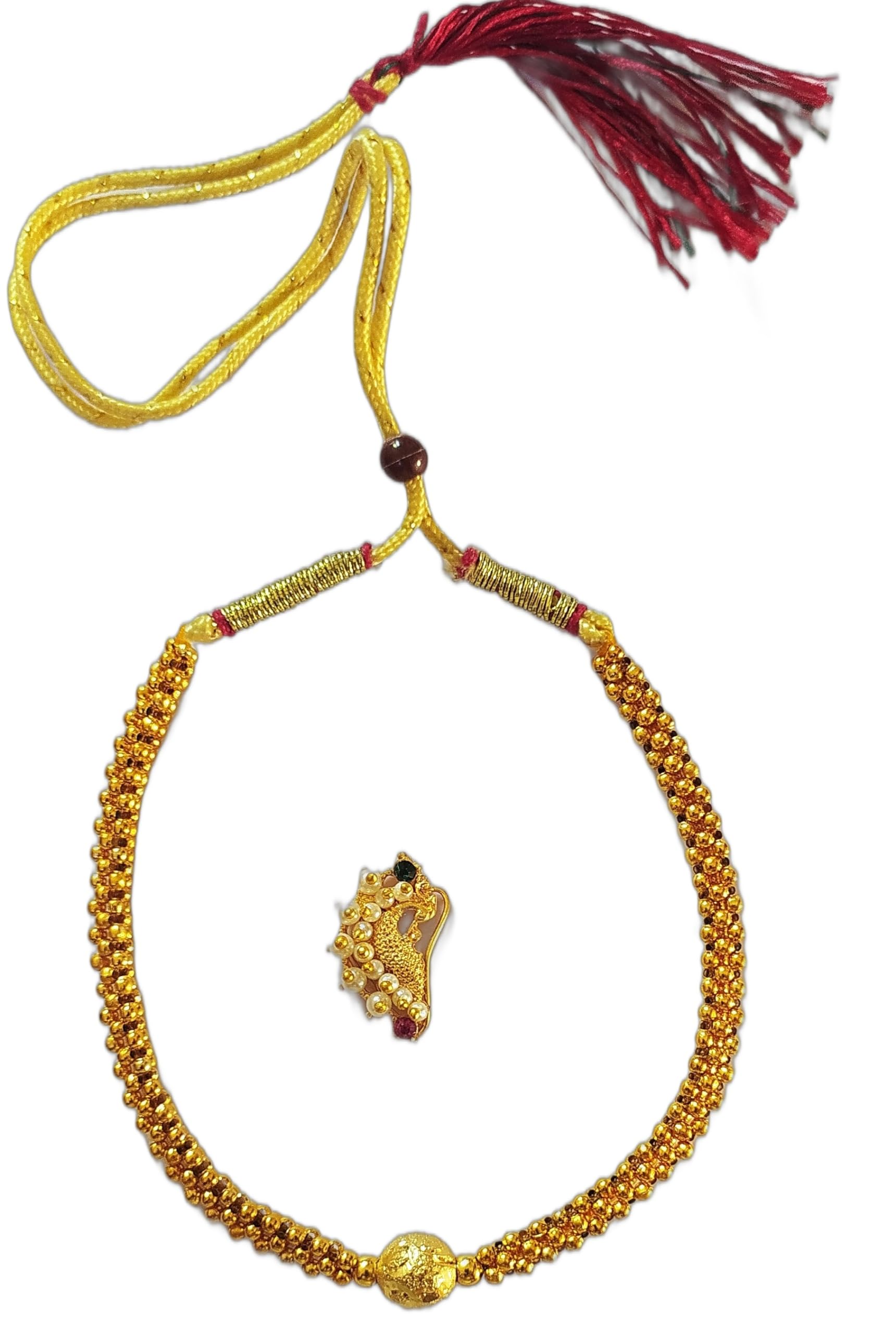 Womens Thushi And Nath Combo | Maharashtriyan Nath And Thushi | Vatpornima Special | Ethnic Wear | Light Weight Jewelry (B0D77TMCXC) Amazon Price History, Amazon Price Tracker