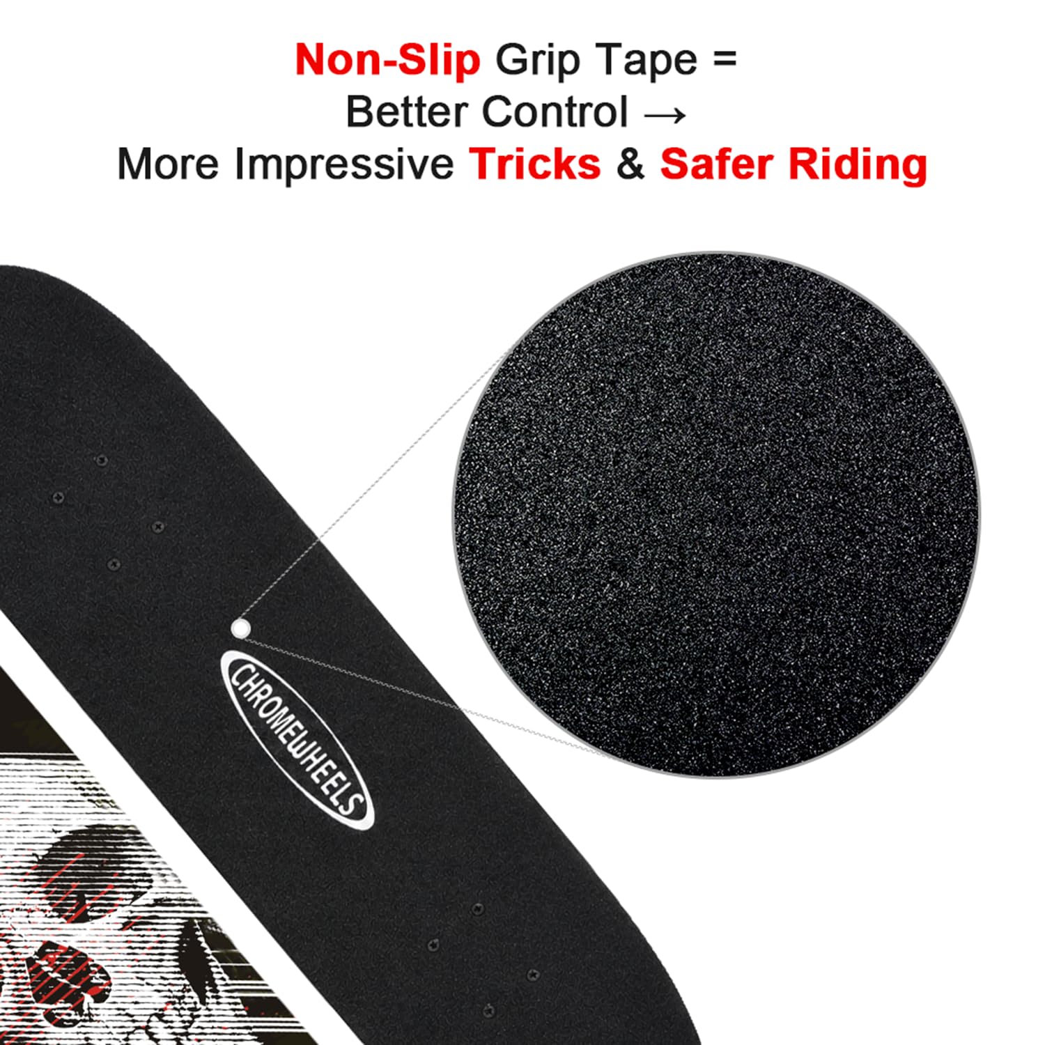 ChromeWheels Patineta de 78.7 cm con doble patada para niños y principiantes