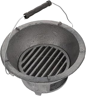 BESPORTBLE Fogão A Carvão Ao Ar Livre Fogão De Acampamento Grelhador A Carvão Ao Ar Livre Grelha Para Churrasco Pequeno Teppanyaki Grill Hibachi Grill Fogão De Acampamento Ferramenta Para