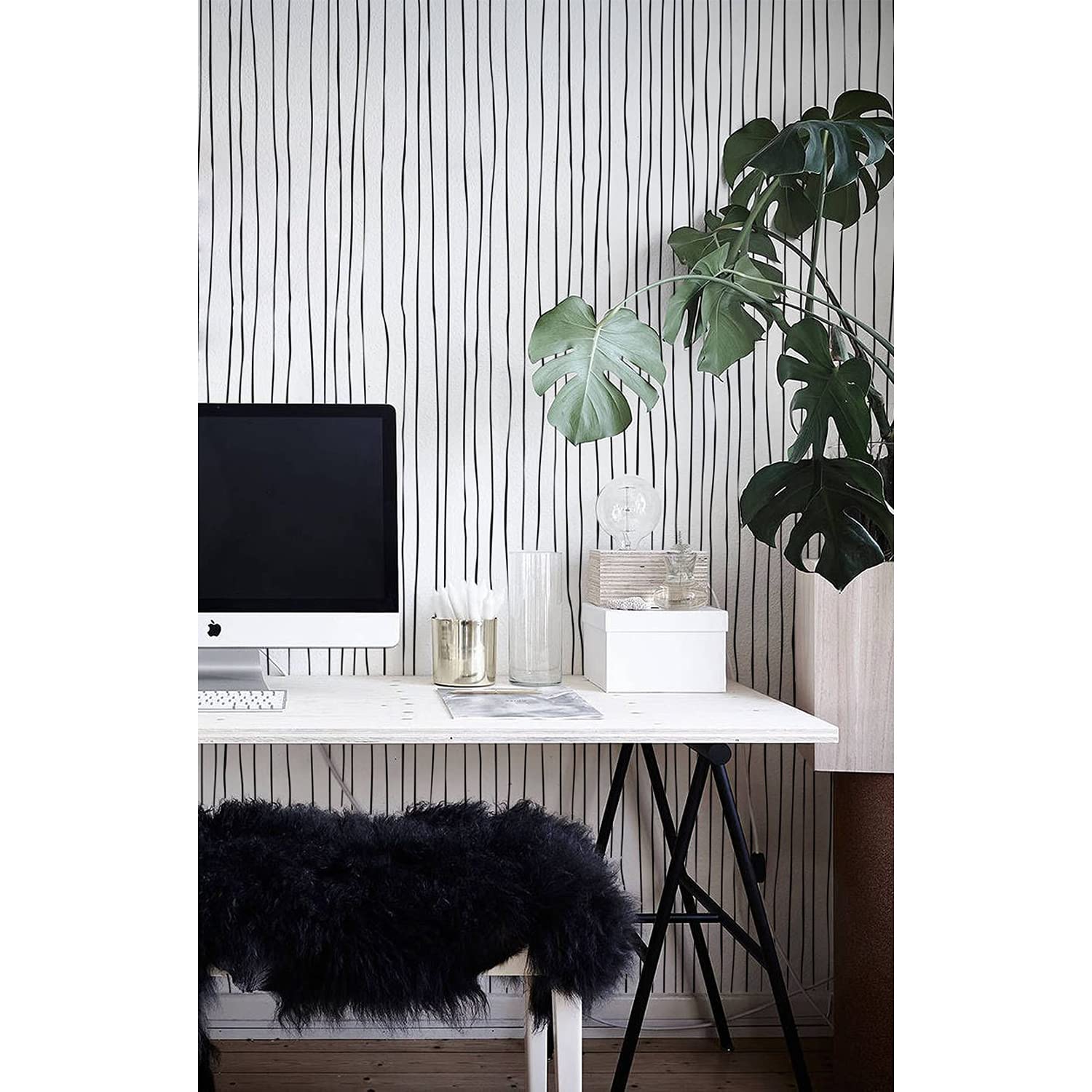 Papier peint meuble et chambre format 416x254cm ambiance design flou