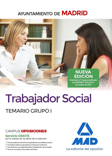 Portada de Trabajadores sociales del ayuntamiento de Madrid. Temario grupo i