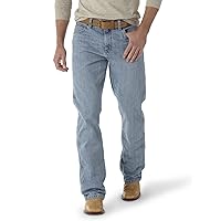 Wrangler - Jeans da Uomo in Stile retrò Relaxed Fit Boot Cut, Blu
