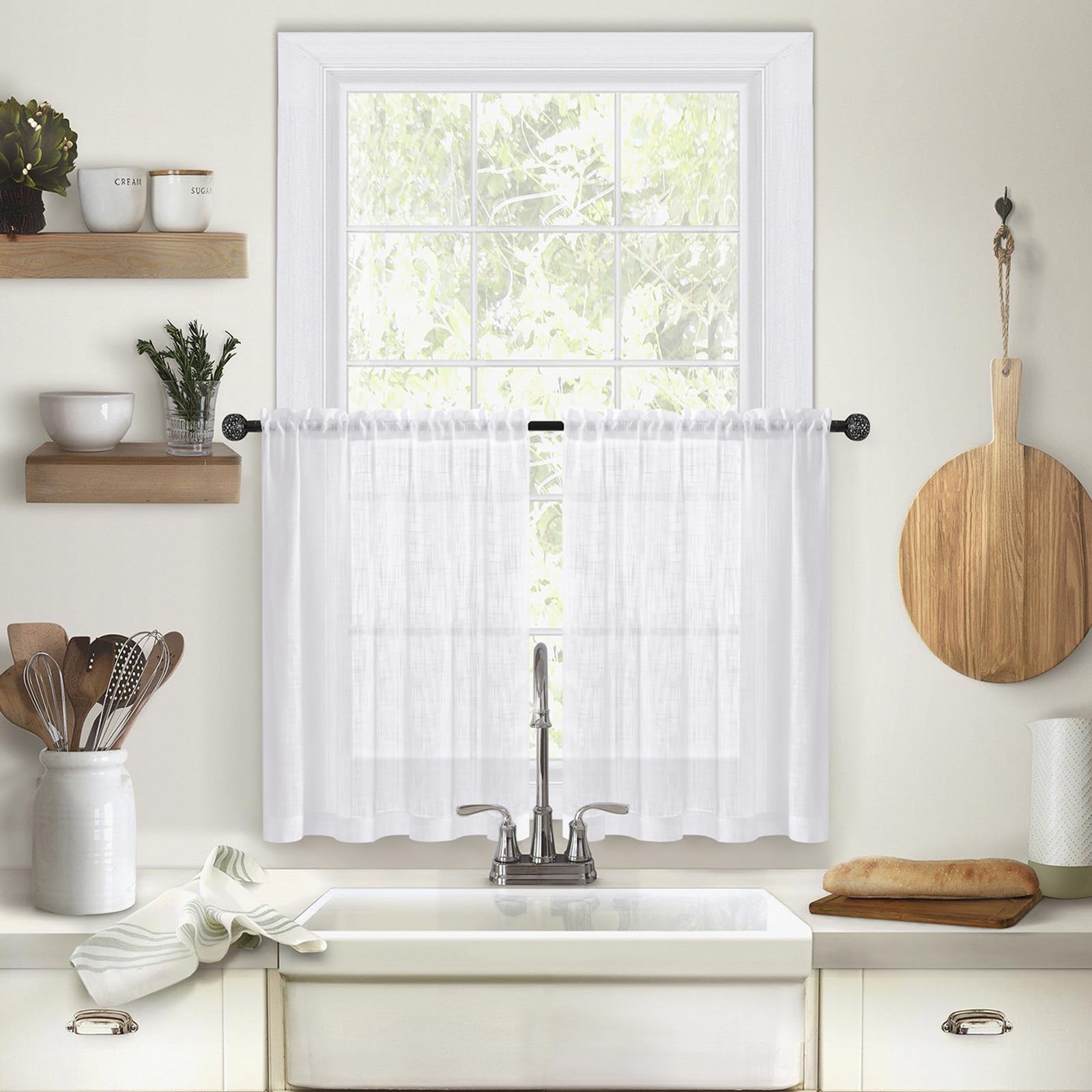 XDGBGFN Lot de 2 rideaux modernes en lin 63,5 x 63 cm pour cuisine, salle de bain, chambre à coucher XDGBGFN Lot de 2 rideaux modernes en lin 63,5 x 63 cm pour cuisine, salle de bain, chambre à coucher