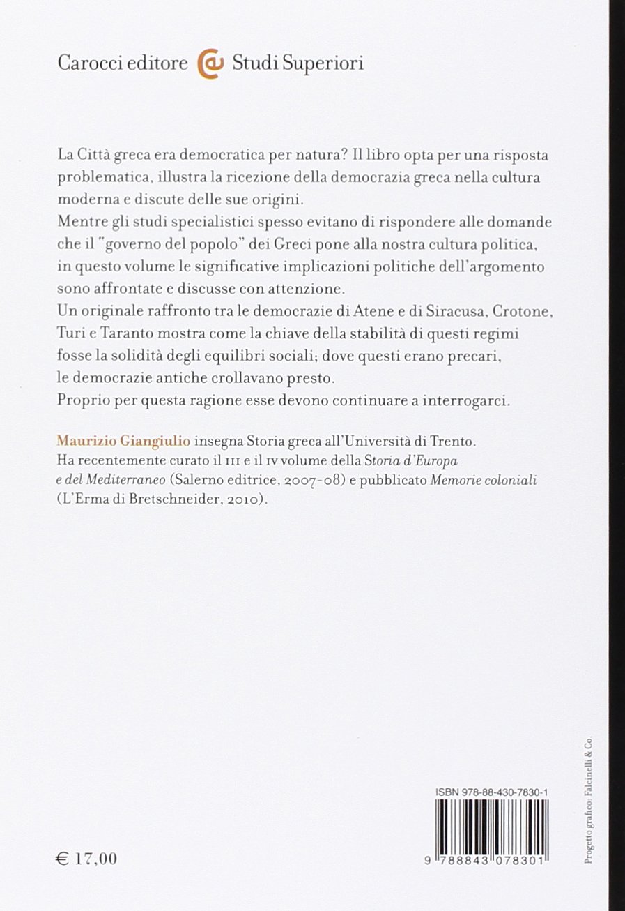 Democrazie greche. Atene, Sicilia, Magna Grecia